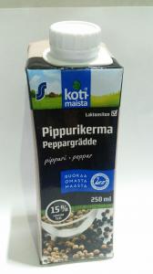 Flavored cream, pepper